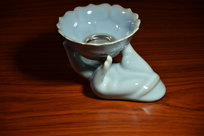 佛手茶漏（高7厘米寬12厘米顏色天青）