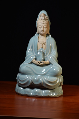 凈觀音（高3厘米寬16厘米顏色天青）