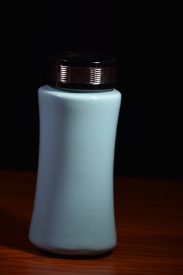 天青美人雙層保溫杯（高20厘米寬7厘米容量300毫升顏色天青）