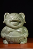 招財(cái)豬（高29厘米寬27厘米顏色豆綠）