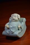 搖椅小豬（高11厘米寬11厘米顏色粉青）
