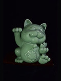 招財(cái)貓（寬22厘米高27厘米顏色豆綠）