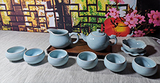云海冰裂（茶壺（寬15厘米高8厘米顏色冰裂天青容量200毫升）茶杯（寬6.5厘米高4厘米顏色冰裂天青容量50毫升）