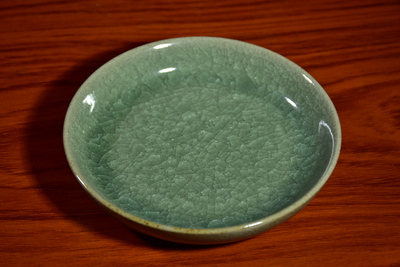 豆綠冰裂支釘杯托（高2厘米直徑12厘米顏色冰裂豆綠） (49)