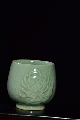 菊花杯（高7厘米直徑7厘米顏色豆綠容量150毫升） (38)