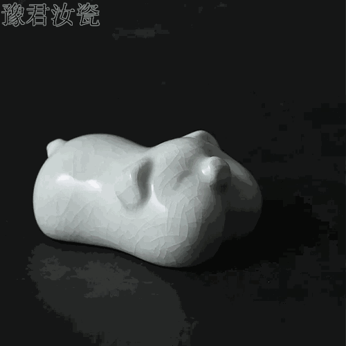 玉質(zhì)釉小豬茶寵