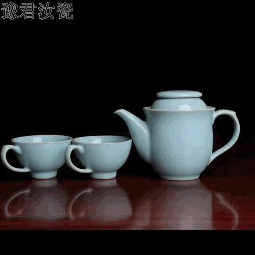 六款粉青四件套旅行茶具